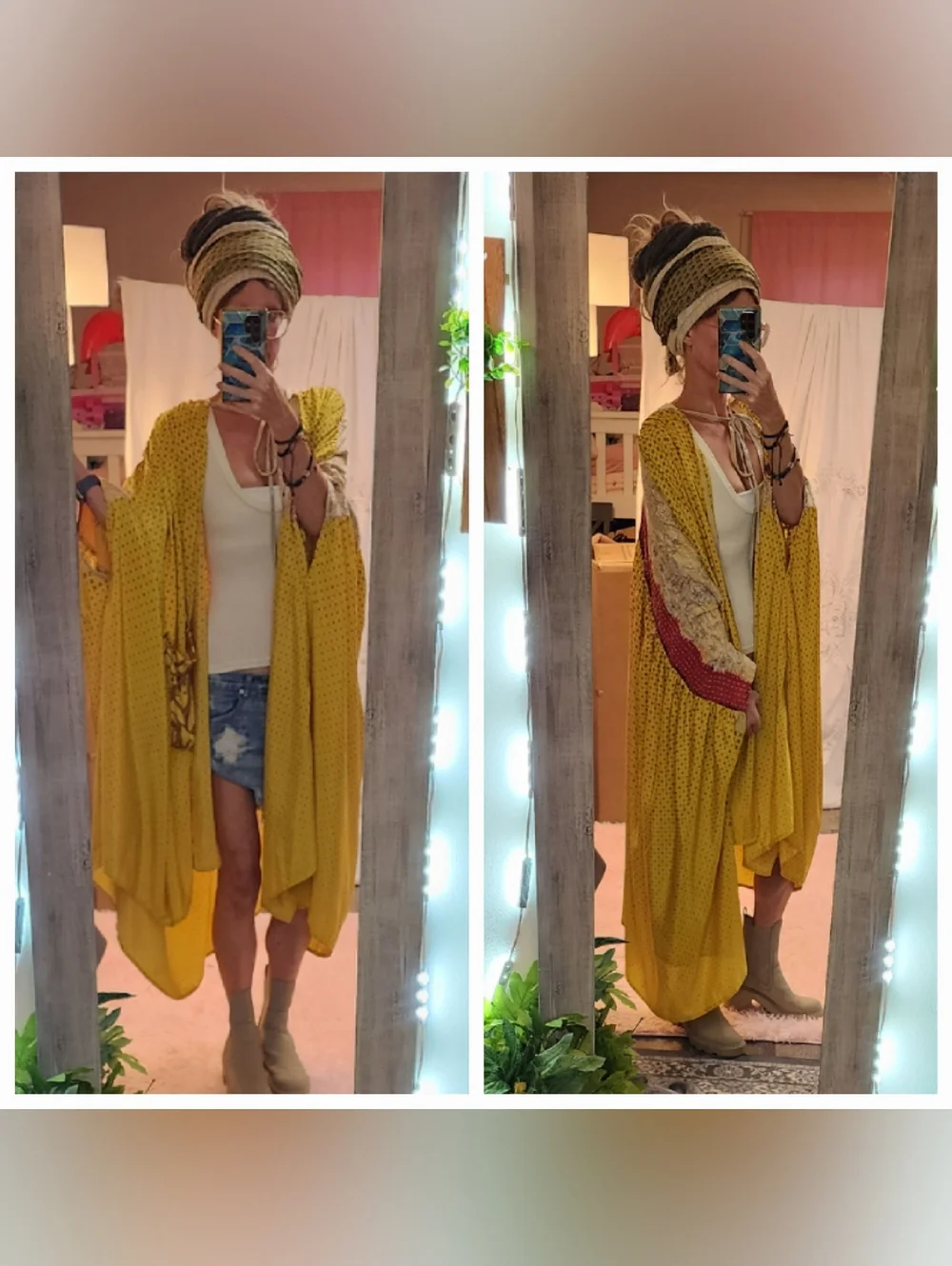 Stunning OOAK Kantha Bae Fleetwood Kimono Cape Poncho Cardigan NWT One Size